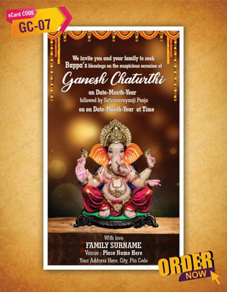 Ganesh Chaturthi Invitation eCard