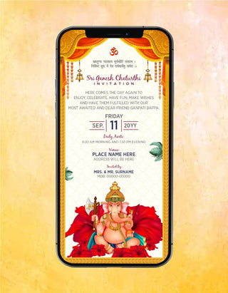 Ganpati Bappa Invitation Card