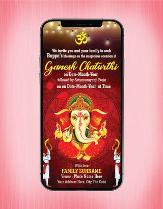 Ganpati Pooja Invitation eCard 