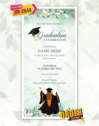 Graduation Celebration Invitation Card 