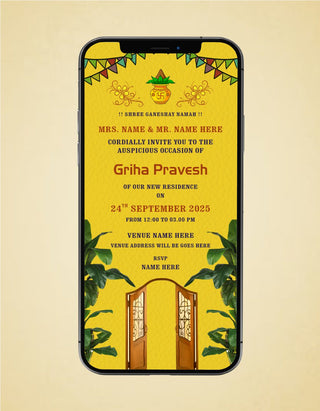 Griha Pravesh Invitation Card 