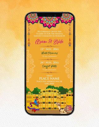 Haldi And Sangeet Invitation