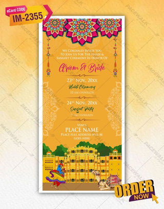 Haldi And Sangeet Invitation