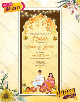 Haldi Ceremony Invitation Card Online 