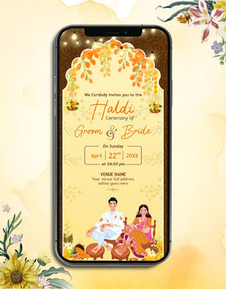 Haldi Ceremony Invitation Card Online 