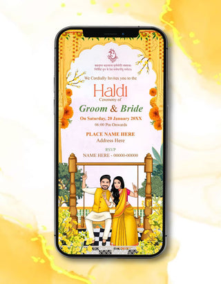 Haldi Function Invitation Card |