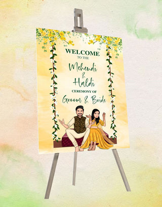 Haldi & Mehndi Signage Board 