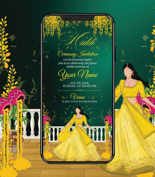 Haldi Ceremony Invitation Card