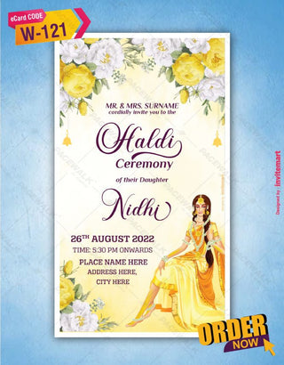 Haldi Ceremony Invitation Card 