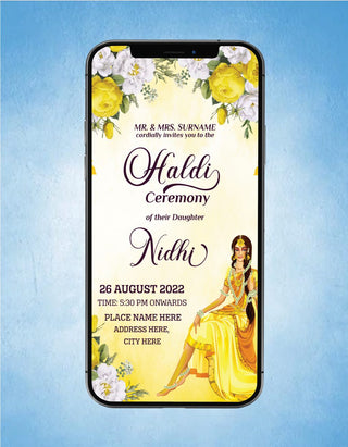 Haldi Ceremony Invitation Card 