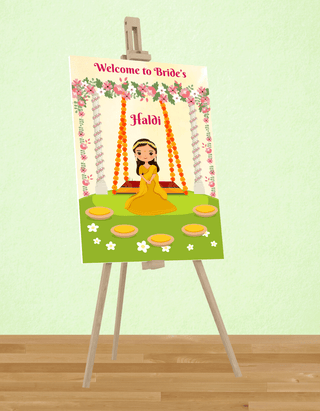 Haldi Ceremony Signage Board Design