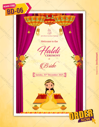 Haldi Sign Board Design