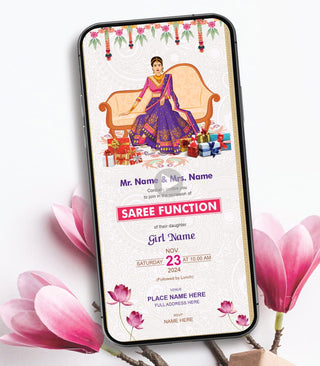 Half Saree Function Invitation Video 