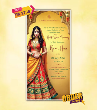 Half Saree Function Invitation