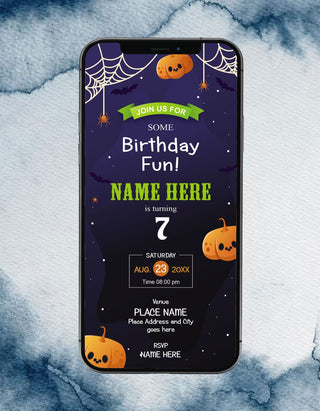 Halloween Birthday Invitation