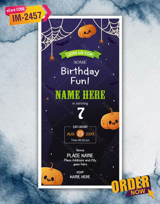 Halloween Birthday Invitation