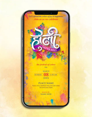 Happy Holi Invitations 