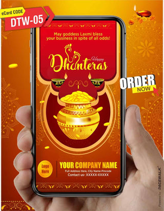 Happy Dhanteras Corporate Greeting Card