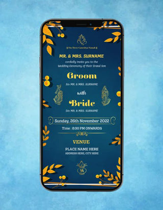 Hindu Floral Wedding Invitation cards