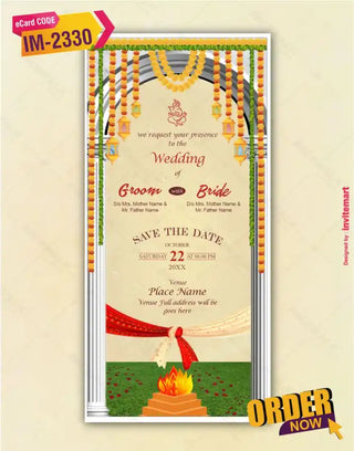 Hindu Wedding Card Design 