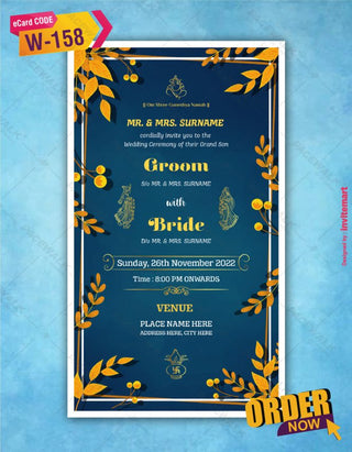 Hindu Floral Wedding Invitation cards