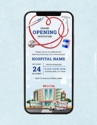 Hospital Opening Invitation Card 