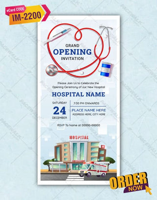 Hospital Opening Invitation Card 