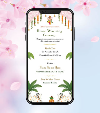 Housewarming Ceremony Invite Card