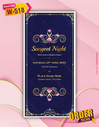 Indian Caricature Wedding Invitation Pdf Card