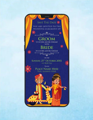 Indian Wedding Save The Date Invite 