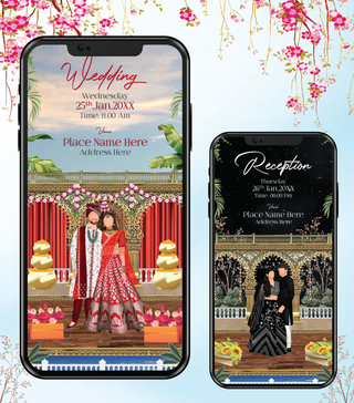 Indian Caricature Wedding Invitation Video