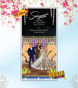 Indian Caricature Wedding Invitation Video