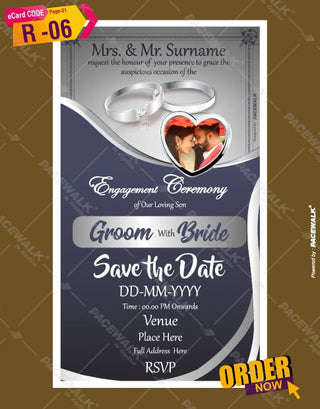 Indian Engagement Invitation Cards Online