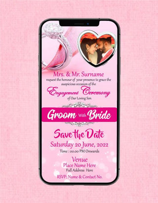 Indian Engagement Invitation eCard