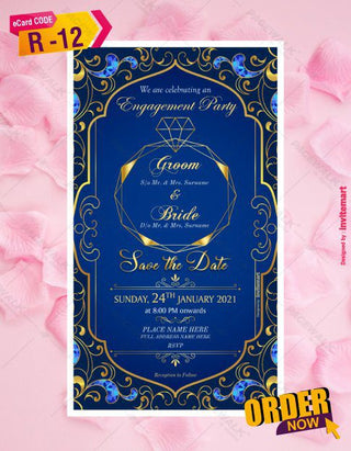 Indian Ring Ceremony invite card 