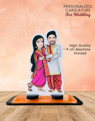 Indian Wedding Couple Caricature 