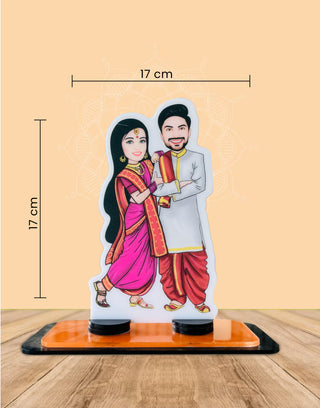 Indian Wedding Couple Caricature 