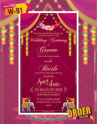 Indian Wedding Invitation Card Templates