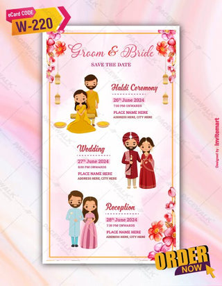 Indian Wedding Invitation Save The Date