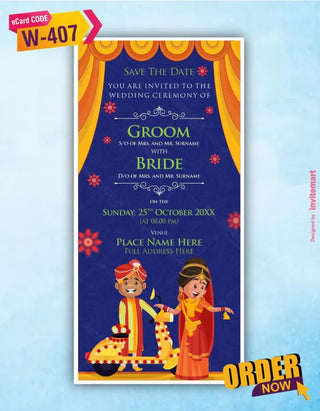 Indian Wedding Save The Date Invite 