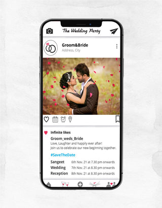 Instagram Save The Date Wedding E-Card