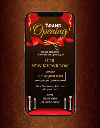 Invitation Card for Shop Opening |