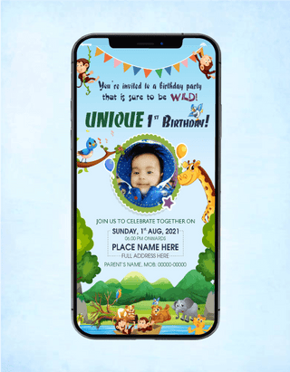 Jungle Birthday Invitation 