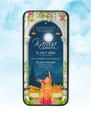 Karwa Chauth Invitation Card 