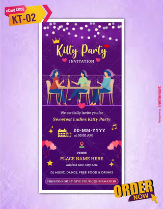 Kitty Party Invitation Card 