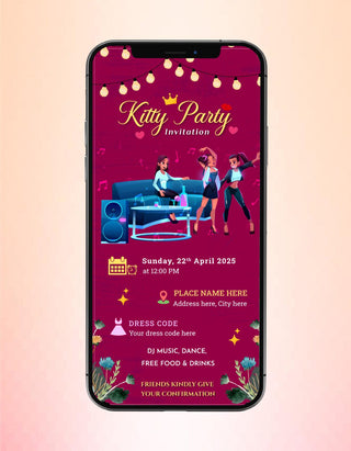 Ladies Kitty Party Invitation 