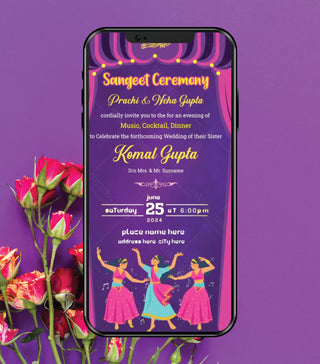 Ladies Sangeet Ceremony Invitation Video