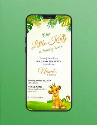 Lion King Birthday Invitations 