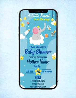 Little Peanut Baby Shower Invitations 