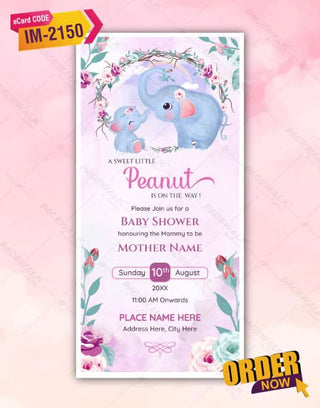 Little Peanut Baby Shower Invitation 